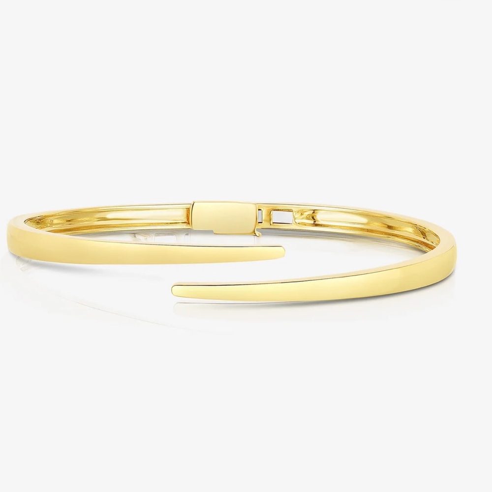 Open Gold Wrap Bangle by Ring Concierge